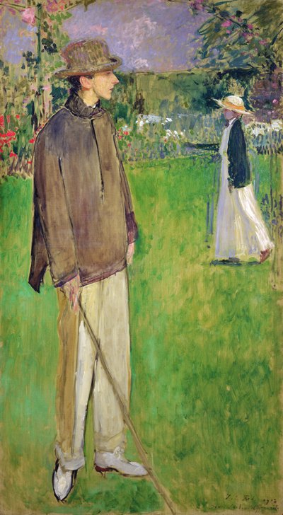 Study for a Full Length Portrait of Jean Cocteau at Offranville by Jacques Emile Blanche